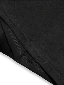 | Exquisite Design | Loose And Comfortable | Easy To Match | Women's Butterfly Design T-Shirt For Brain Cancer Awareness - 100% Cotton, Short Sleeve, Round Neck, Black With Butterfly Pattern And Colorful Ribbons, Casual Knit Top Suitable For All Seasons. - 黑色 - 查看 4