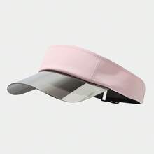 1pc Solid Color Polyester Fiber Visor Hat, Outdoor Sun Protection Hat For Summer - A - View 12