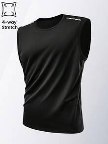 3pcs/Set Men's Summer Sports Short Sleeve Elastic T-Shirts, Multi-Color Options, Suitable For Fitness, Running, Training Black - Black - View 7