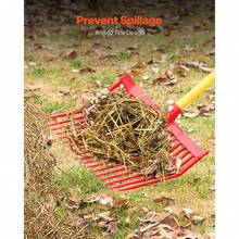 6PCS Manure Fork Replacement Head, 18 Angled Tines Horse Manure Fork Head, Durable Plastic Pitchfork Heads, Horse Mulch Rake For Picking Up Stable Stall Muck Grass Hay Cleaning Farm Work - Đầu nĩa xúc cỏ khô, 18 răng, PP, bộ 6 cái - Xem 2