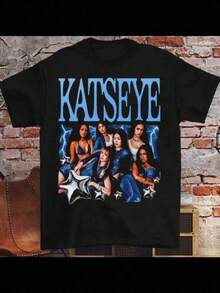 Katseye Music Gift Unisex T-Shirt, Women's Blouses, Blouses, Casual Blouses For Women, Casual Tops For Women, Women's Tops, Tops, Unisex. - 黑色 - 查看 6
