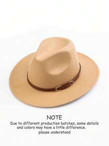 1pc Autumn/Winter Wide Brim Wool Felt Hat, Elegant Elegant Belt Decor Western Cowboy Hat, Personalized Casual Fashion Style Heart-Shaped Crown Hat, European And American Western Unisex Cowboy Hat, Suitable For Party, Gathering, Western Theme Event, Daily Wear - Multicolor 2 - View 19