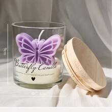 Creative Mini Bear Butterfly Glass Jar Scented Candle, Handmade Soy Wax Aromatherapy Candle For Home Decoration - Multicolor - View 8