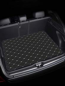 1pc Decorative Printed Car Trunk Mat (2D Flat) - An Essential Companion For Travel. Compatible With Various Car Models, An Indispensable Decorative Accessory For Your Vehicle Interior. Featuring Minimalist Line Pattern Design, It Can Create A Cozy Atmosphere In Your Car While Keeping The Trunk Clean And Dry. - A - View 9