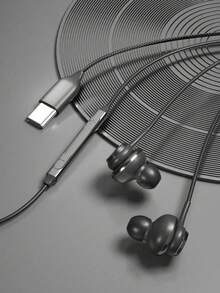 Type-C 有线耳机，USB-C 耳塞式耳机，音频耳机，电子通话和音乐低音立体声入耳式无线耳机，适用于 iPad/PC - 查看 4