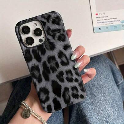 غطاء هاتف TPU بطبعة نمر أصفر مطفي متوافق مع سلسلة 14/13/12/11، X/Xs، 8/7 بلس - غطاء واقي متين