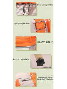 1pc Portable Pet Travel Cage, Suitable For Small Animals Parrots, Pigeons, Sparrows, Hamsters, Lizards, With Zipper Closure, Sturdy And Breathable, Transparent Bird Carrier Backpack, With Wooden Stand, Plastic Base, Adjustable Shoulder Strap And Breathable Mesh Design, Suitable For Parrots And Bird Accessories - one-size - View 9