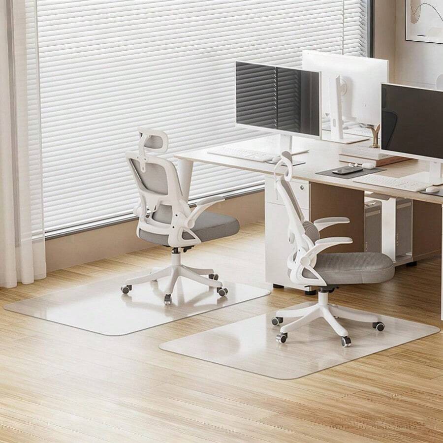 Office Chair Cushion, Suitable For Floors, Chair Cushions, Floor Protection Mats, Suitable For Home Office Floor Mats - Not Suitable For Carpets - 2PCS-90*120cm for Hard Floor - View 1