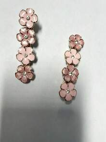 2件組極簡百搭小花水晶髮夾，適合日常使用，髮飾夾 - 彩色 - 查看 5