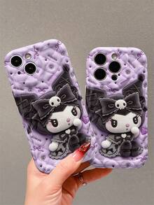 This Sanrio Hello Kitty Phone Case Features A Cute And Playful Anime-Themed Design That Is Simple Yet Stylish, Offering A Smooth And Delicate Tactile Feel. It Incorporates A 2D Wave-Patterned Texture, Exuding A Crystal-Clear Aesthetic Of Pure Beauty, And Is Meticulously Crafted From High-Quality, Visually Striking TPU Material. Furthermore, The Interior Of The Case Features A Built-In Protective Structure Specifically Designed To  The Camera, Making It An Ideal Choice For Female Users. This Case Is Compatible With The  17, 16, 15, 14, 13, 12, And 11 Series Models (Including Mini, Pro, Max, And Pro Plus Versions). Whether For Family Or Friends, It Makes For A Perfect Gift. Keywords: Cute Phone Case, Kuromi Phone Case,  Design, My Melody Phone Case, Slim And Durable.  17 Pro Max Phone Case. - 黑色 - 查看 6