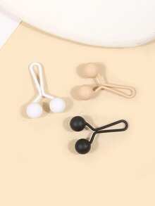 1 Tarjeta 3 piezas Clips redondos para bufanda, accesorios de bufanda de Oriente Medio adecuados para uso diario, vacaciones, playa, clips de garra - Multicolor - Ver 3