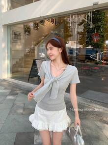 Women Tops - Blue - View 2