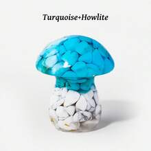 1PC Natural Crystal Mushroom Statue, Reiki Healing Stone Figurine, Feng Shui Amulet Sculpture, Home Office Desktop Outdoor Garden Decor - Epoxy Mushrooms - View 15