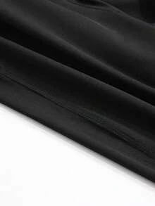 Chaqueta de manga larga sólida para mujer, ajuste delgado, minimalista ideal para primavera y verano - Negro 2 - Ver 4