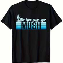 Printed T-Shirt For Men And Women - 黑色 - 查看 1