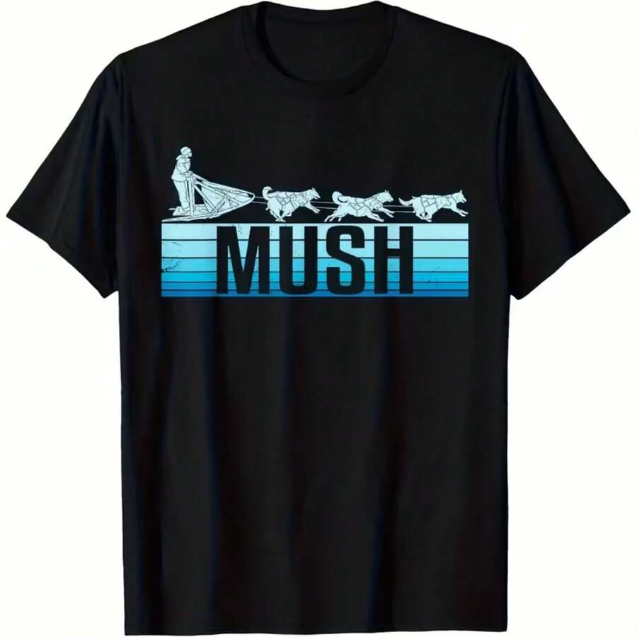 Printed T-Shirt For Men And Women - 黑色 - 查看 1
