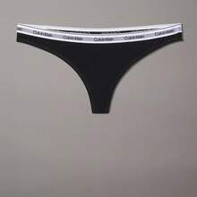 Calvin Klein Calvinklein Icon Logo Thong Underwear  Women  Panties QD5043  Thongs For Women Underwear - 黑色 - 查看 5