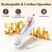 Hailicare 2-In-1 Electric Nail & Foot File, Callus Remover, Electric Nail Grinder, Professional Portable Nail Clipper (With Replaceable Grinding Heads), Foot Care Tool, Suitable For Home And Travel Outdoor Use - View 7