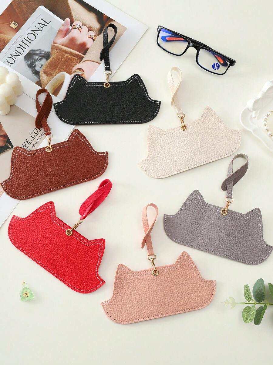 1pc Foldable Fashion Glasses Storage Box, Eyeglasses Case, Unisex Travel Portable Holder - Multicolor - View 1
