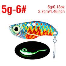 1PC Luminous Metal VIB Fishing Bait 3D Eyes Realistic Simulation Skin Sinking Hard Lure For Fresh Saltwater - V018 - View 23