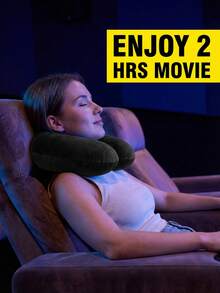 Almohada de viaje inflable, cojín de cuello suave y ajustable en forma de U para avión, coche, sillón reclinable, Mundial, viaje, descanso, adecuado para mujeres, familia, hombres, regalo, vacaciones, camping, oficina, artículos esenciales de viaje en avión, útiles escolares - Multicolor - Ver 5