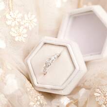 BAMOER Nhẫn Moissanite Bạc Sterling 925 Lấp Lánh, Nhẫn Cưới Cắt Kim Cương Tròn Lấp Lánh, Trang Sức Thay Thế Kim Cương Lấp Lánh, Nhẫn Cưới Sang Trọng - Bạc - Xem 6
