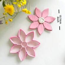 Large Flower Polymer Clay Cutter, 4in Handmade Coaster, Earring Tray & Flower Arrangement Helper, Ideal For Boho Home Decor & Plant Lover Projects - 4 Inch Cutter - View 15