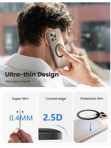 4 chiếc vòng từ tính mạnh mẽ - Tương thích với vòng MagSticker, vòng từ tính tương thích với vỏ sạc không dây MagMagnetic, tương thích với phụ kiện Apple 17 16 15 14 Pro Max, Galaxy và Android. - Nhiều màu - Xem 3