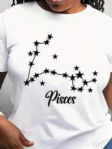 Modern Minimalist T-Shirt For Women, Suitable For All Seasons, Casual Short Sleeve T-Shirt For Daily Outdoor Wear, Suitable For Any Occasion, Perfect As A Birthday Gift, Casual For Everyday Wear - 白色 - 查看 7