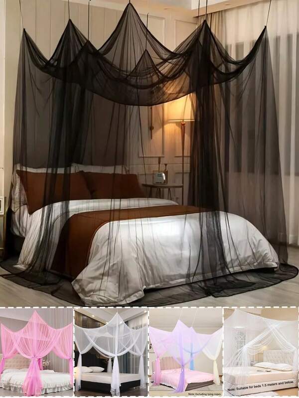 Mosquito Net, Outdoor Garden Mosquito Net, Yard Tent, Four-Door Mosquito Net, Palace Style Princess Mosquito Net, Bed Cover, Four-Door Suitable For 1.8m Bed, Suitable For Room Decoration, Suitable For Large Bed, Double Bed