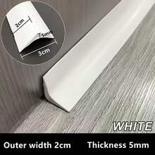 1pc 2m PVC Self-Adhesive Floor Trim And Edging - Multifunctional Inner Edge Protector With Hidden Cable Channel - A - View 10
