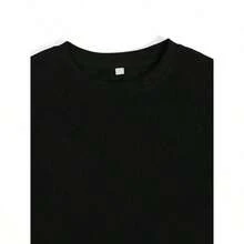 1 pieza de camiseta casual para mujer 100% algodón con estampado inspirador "Dios es bueno en todo momento", corte holgado, cuello redondo, manga corta, transpirable, ideal para verano, camping al aire libre y regalos de vacaciones, uso en todas las estaciones. |     Camiseta con Diseño Religioso |     Camiseta de tela de punto para mujer Flatsoft - Negro - Ver 2