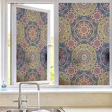 Vinilos para Cristales Opaco No Adhesivo Película Privacidad De Ventana Boho D Laminas Decorativo Translúcido para Ventanas Retirable para Baño Sala De Estar Cocina Oficina - 5 - Ver 4
