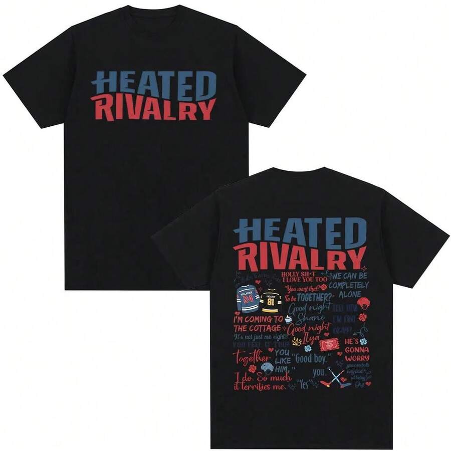 Ice Hockey Rivalry On Television, Shane Hollander ‌       Camisetas Ilya Rozanov For Men Fashion Vintage Oversized T-Shirts Casual Cotton T Shirt - Black - View 1