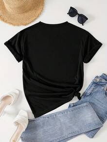 Camiseta de Espionaje - Diseño de Ratón Espía y Lupa - Manga Corta y Cuello Redondo - Top Casual de Verano para Fiestas Temáticas y Ropa casual - - Negro - Ver 2