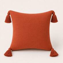 Set Of 2 Luxury Cotton Cushion Covers 45x45 - Quick And Cozy Decoration - Burnt Orange - View 2