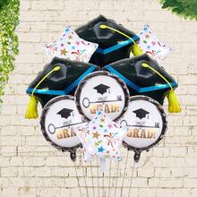 5/9Pcs Congrats Grad Doctor Cap Foil Balloons Set Graduation Party Decorations Finish School Party Decorate - Multicolor - View 10