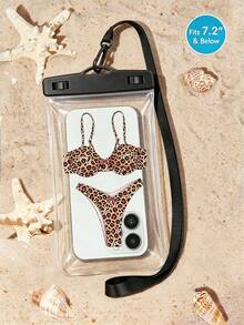 New Leopard Print Bikini Pattern Waterproof Phone Pouch,Waterproof Mobile Phone Case, Summer Outdoor Sports Waterproof Bag, Rafting Diving Swimming Waterproof Bag, Universal Pvc Waterproof Bag Mobile Phone Protective Cover - Multicolor - View 6