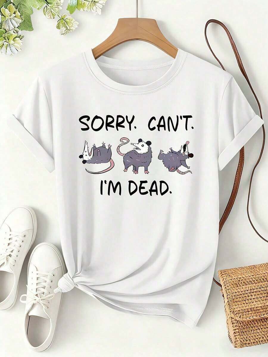 100% algodón [Camiseta con estampado de Nueva York] Camiseta de manga corta con estampado de Nueva York para primavera y verano|   Ropa Casual de Mujer con Cuello Redondo - Blanco - Ver 1