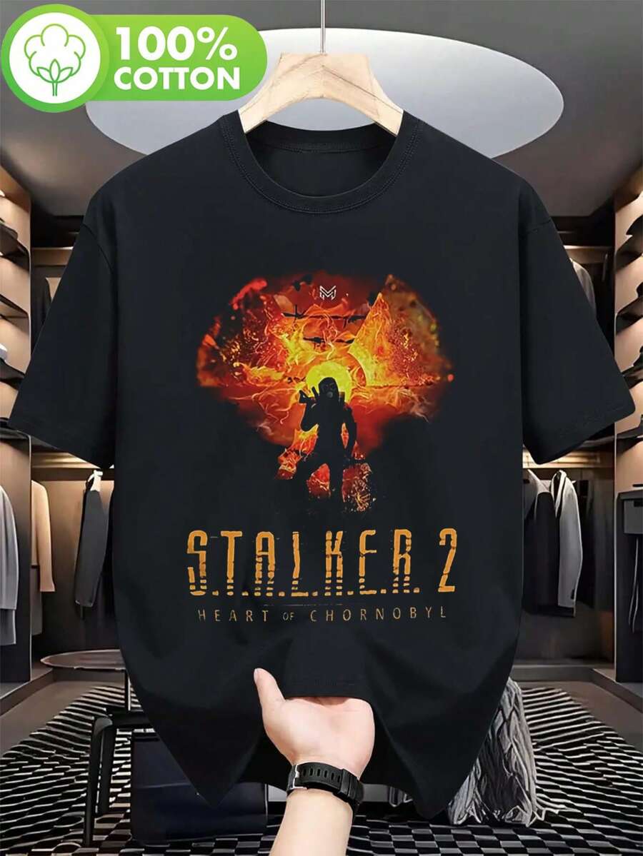 S..A.L.K.E.R.-shirt 2 Heart of Chornobyl,-shirt, tailles homme et femme (STL-952236) - Noir - Voir 1