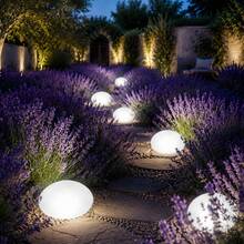 Lámpara decorativa inalámbrica de bola de piedra solar, luz ambiente para interior y exterior para jardín, patio y mesa - Lámpara solar de piedra - Ver 4