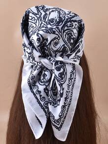 1pc Paisley Pattern Bohemian Polyester 70CM Square Scarf, Versatile Fashion Accessory For Hair, Bag, And Belt, Suitable For All Seasons - Multicolor - View 2
