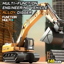Excavator Toy Gift, 1/40 Alloy Metal Die-Cast Excavator Digger Construction Vehicle Model Decoration Gift For Boys Men, Yellow Pull Back Engineering Truck Collectible Hobby Present For Adult Fan Festival Birthday - Multicolor - View 4
