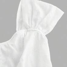 MOD Vestido mini elegante de fiesta con cintura ceñida y estampado floral con hombros descubiertos para mujer - Blanco - Ver 5