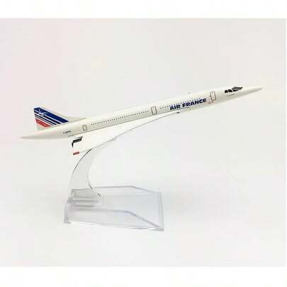 16cm Alloy Airplane Model, French Concorde Supersonic Passenger Jet Static Alloy Airplane Model, Collector's Item, Toy For Boys, Fidget Toy