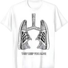 Correr Te mantienen vivo - Miles Runner Zapatos Camiseta - Blanco - Ver 1