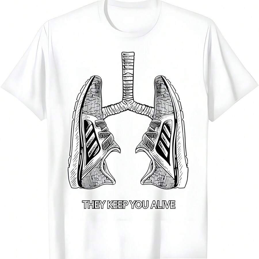Correr Te mantienen vivo - Miles Runner Zapatos Camiseta - Blanco - Ver 1