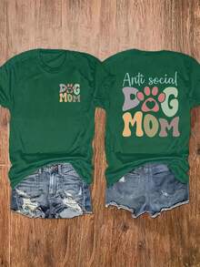 Camiseta de manga corta para mujer, la más vendida del verano, con estampado moderno - básica y versátil. - Blanco - Ver 7