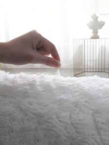 Alfombra de área grande y suave de estilo moderno, adecuada para dormitorio, sala de estar, dormitorio, decoración del hogar, esponjosa y mullida, cómoda en color blanco, se puede usar como alfombra decorativa - Rosa Pálido - Ver 6