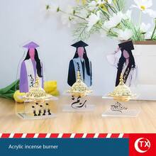 1pc 2026 Graduate Minimalist Aroma Diffuser Decor (Includes Incense Holder), Transparent Acrylic Home Desktop Decoration, With Arabic Calligraphy Blessing, Unisex Graduation Commemorative Gift, Suitable For Office Desk, Dining Table, Graduation Ceremony, Graduation Party Decoration, Holiday Gift - A - View 10